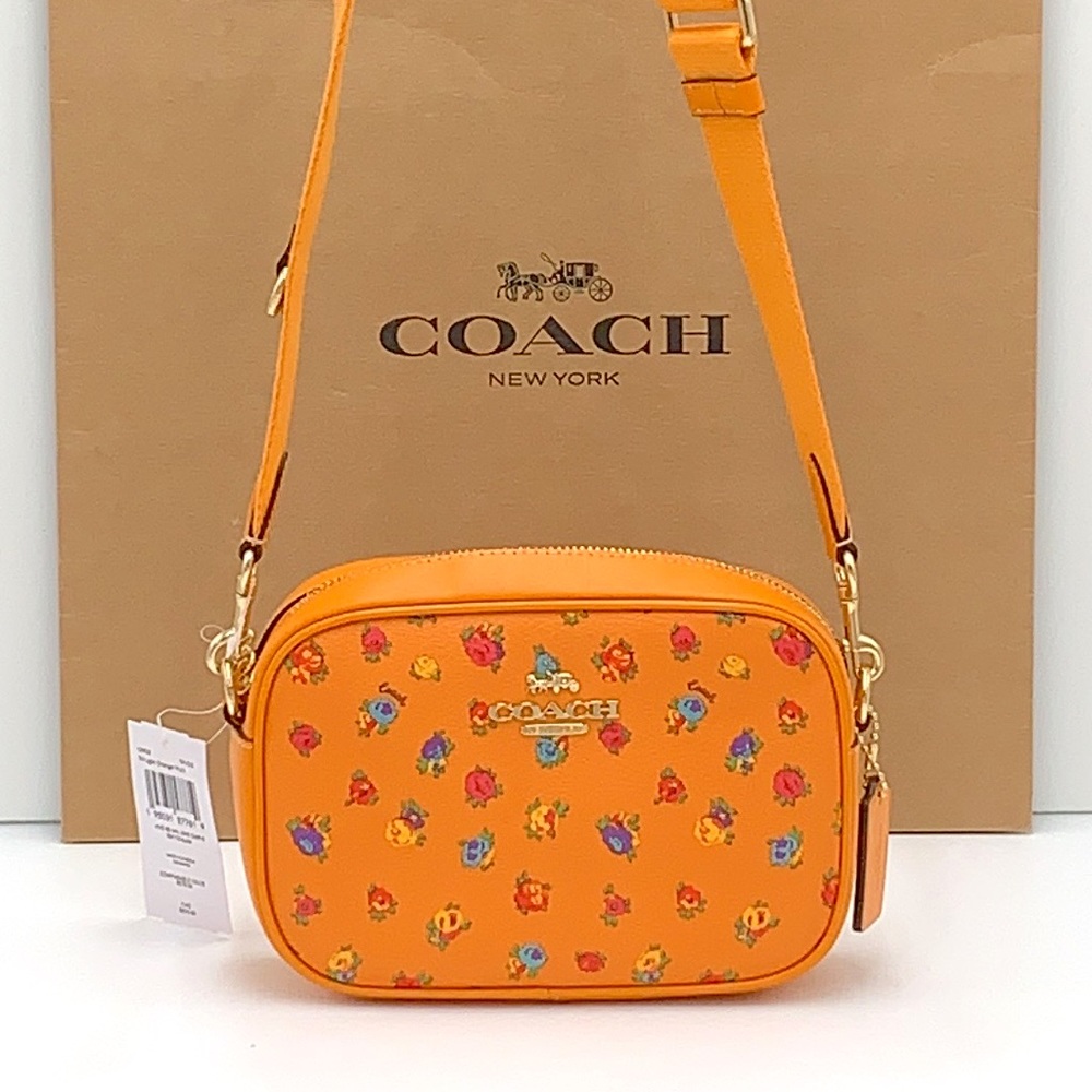 COACH Mini Jamie Camera Bag With Mini Vintage Rose Print
Im/Light Orange NWT - Picture 13 of 16